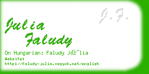 julia faludy business card